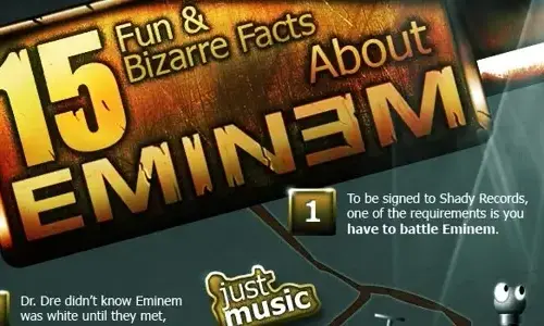 15 interesting facts about Eminem InfoGraphic