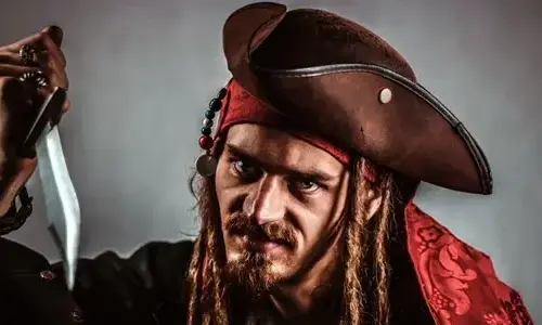 The pirates raid a ship for their hats