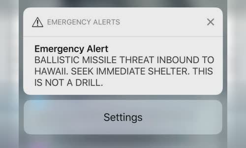 2018 Hawaii false missile alert