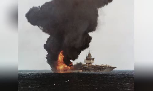 USS Enterprise fire