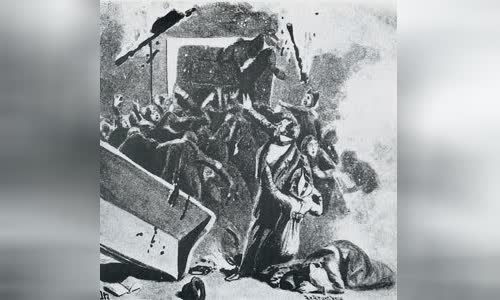 Grue Church fire