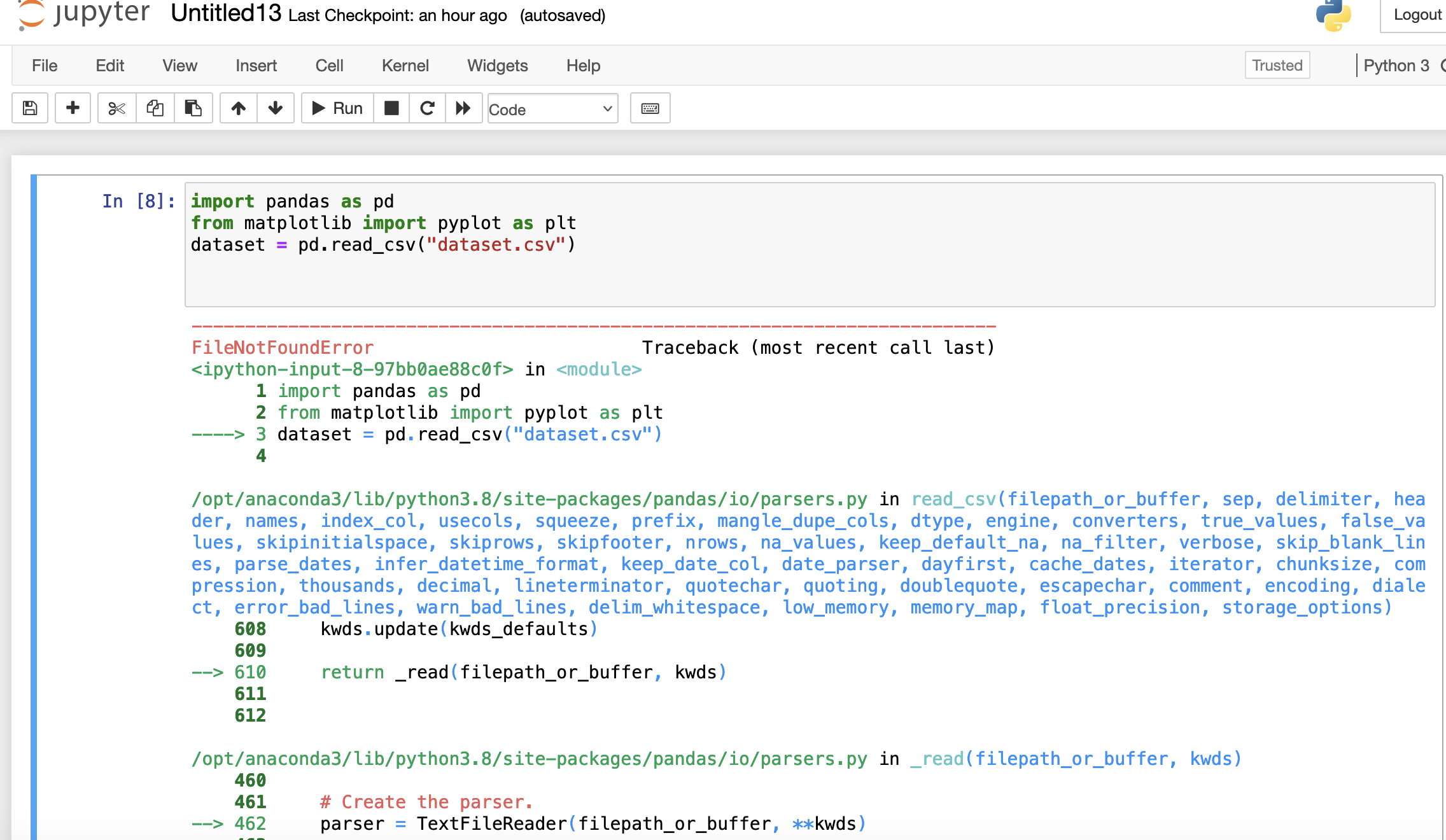 How to read csv file in jupyter notebook through pandas | data science and  machine learning | kaggle