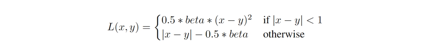 Smooth L1 Loss Formula