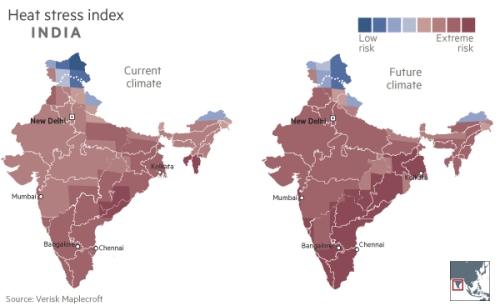 Heat stress index of India