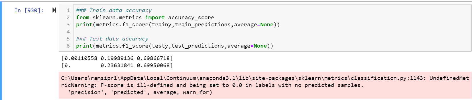 Calculating Model Performance In A Multi Class Classification Using F1 Score Data Science And Machine Learning Kaggle