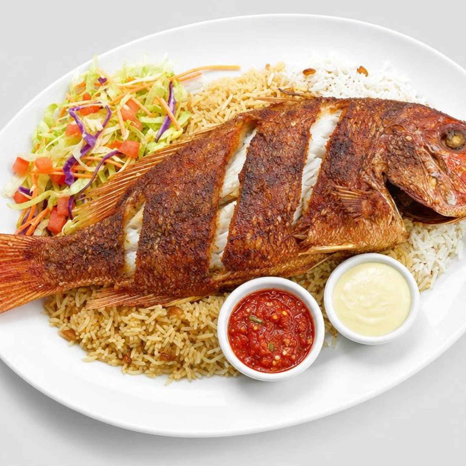 Fried Red Snapper Platter
