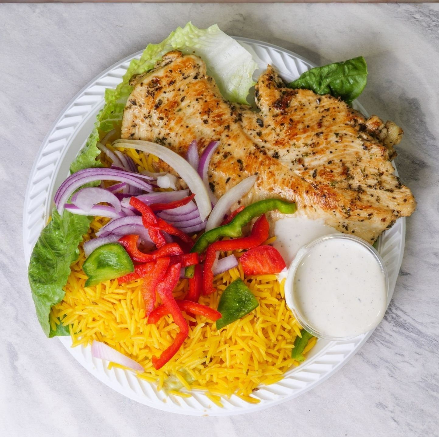1/2 Grilled Chicken Platter