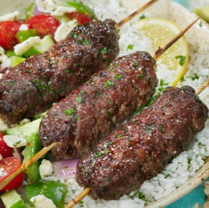 Kofta Kabab Platter (Seasoned Ground Beef)