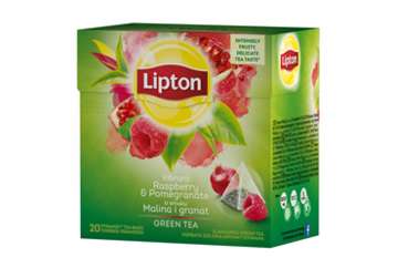 Žalioji aromatizuota arbata su avietėmis ir granatais LIPTON, 20 vnt.
