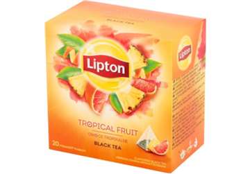 Aromatizuota juod. arbata LIPTON su tropiniais vaisiais, 20 vnt.