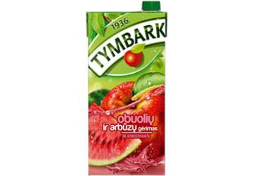 Obuolių ir arbūzų sulčių gėrimas TYMBARK (20%), 2 l
