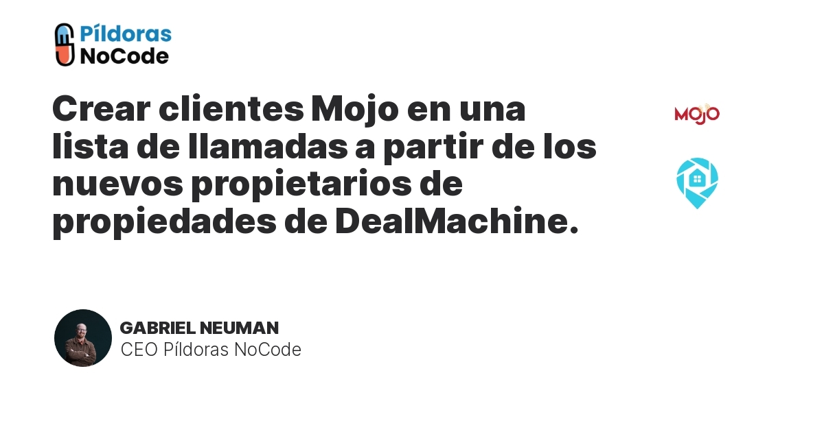 Crear y sincronizar prospectos entre DealMachine y Mojo con Zapier
