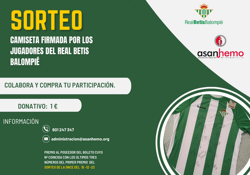 Presentación de Sorteo Solidario: Camiseta Firmada por Real Betis Balompié