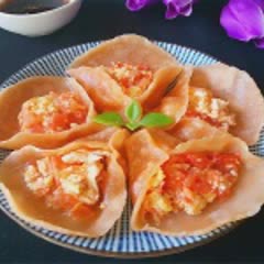 Cách làm Bánh hấp nhân trứng sốt cà chua