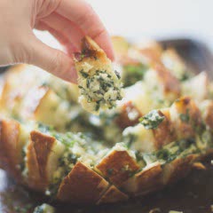 Cách làm Bánh mì nướng cải bó xôi và phô mai
