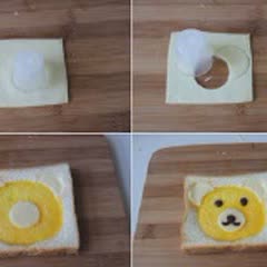 Cách Làm Bánh Mì Sandwich Hình Đầu Gấu Cho Bé