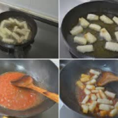 Cách làm bánh đúc sốt chua ngọt