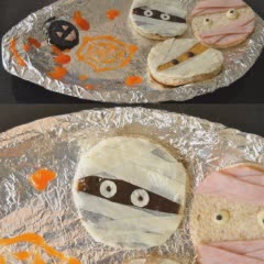 Cách Làm Sandwich Xác Ướp Cho Halloween Đơn Giản