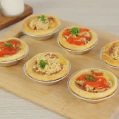 Cách Làm Bánh Tart Trứng Phô Mai Chà Bông Xúc Xích | Thơm Ngon Đơn Gỉan