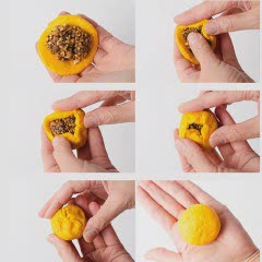 Cách làm Bánh Bao Bí Đỏ nhân đường đậu kiểu Trung Quốc