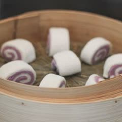 Cách Làm Bánh Bao Khoai Lang Tím | Hình Xoắn Tròn