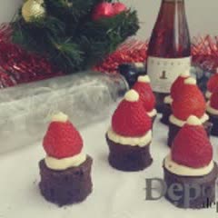 Cách làm bánh brownie ông già Noel