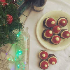 Cách làm bánh brownie ông già Noel