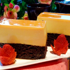 Cách làm bánh flan bông lan chocolate ngon tuyệt vời.