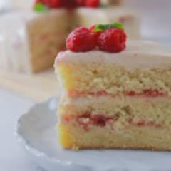 Cách làm Bánh kem phúc bồn tử - Raspberry cake