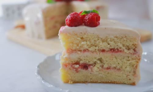 Cách làm Bánh kem phúc bồn tử - Raspberry cake