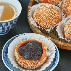 Cách làm bánh khoai lang nhân đậu đỏ