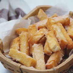 Cách làm bánh mì sandwich chiên giòn ngào đường