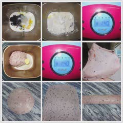 Cách Làm Bánh Mì Sữa Nếp Cẩm Hình Hoa Mai Đơn Giản