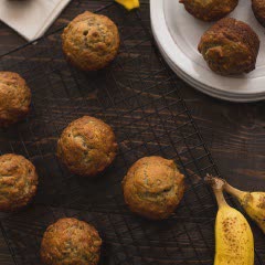 Cách làm bánh muffin chuối hạt óc chó mềm xốp bổ dưỡng 