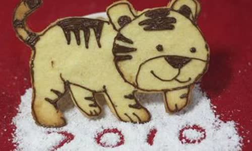 Cách làm bánh quy dừa hình con hổ