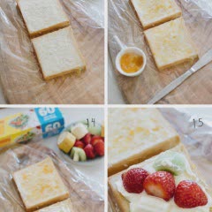Cách làm Bánh Sandwich Kẹp Kem Trái Cây tươi đẹp mắt