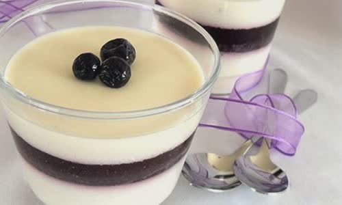 Cách làm panna cotta việt quất