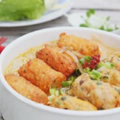 Cách làm Bún Chả Tôm giải ngấy cho gia đình rất thích hợp