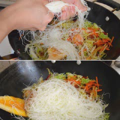 Cách làm Bún Xào Singapore hải sản, cho bữa sáng gia đình