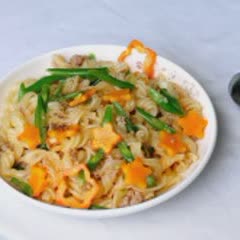 Cách Làm Nui Xào Thịt Bằm Rau Củ Cho Bữa Sáng