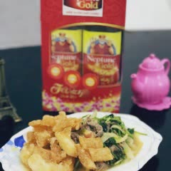 Cách làm Phở Chiên Phồng cùng cải bó xôi thơm ngon, tại nhà