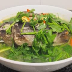 Cách làm Canh đầu cá bớp nấu ngót