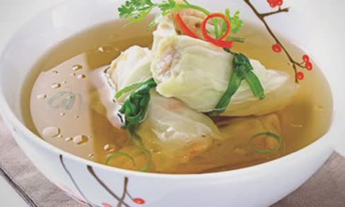 Cách nấu Canh Bắp Cải Cuộn Cá Thác Lác, Tôm thơm ngon