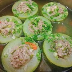 Cách làm canh bầu nhồi thịt