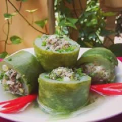 Cách làm canh bầu nhồi thịt