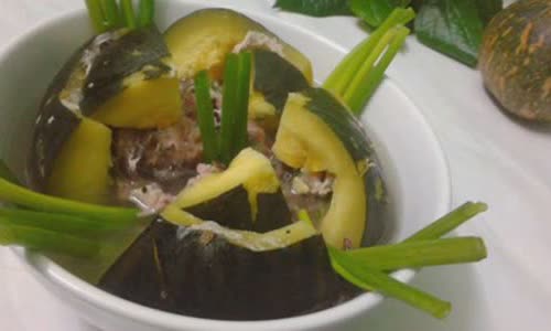 Cách làm canh bí đỏ nhồi thịt