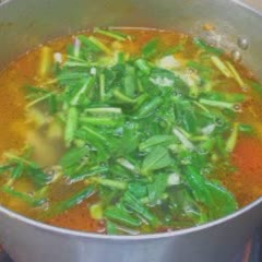 Cách làm canh bồng khoai tôm khô