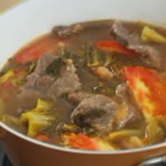 Cách nấu canh cải chua thịt bò đơn giản, dậy vị
