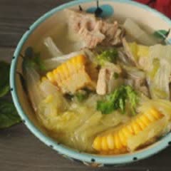 Cách làm Canh Cải Thảo Nấu Sườn bắp Mỹ thơm ngon bổ dưỡng