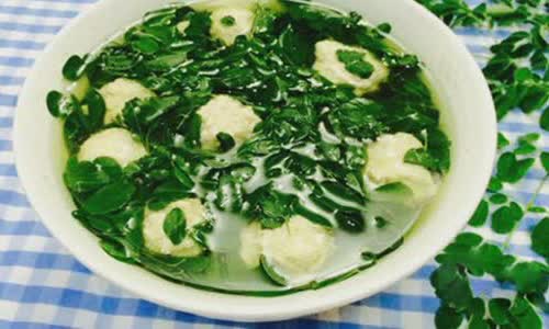 Cách làm canh chùm ngây nấu thịt viên